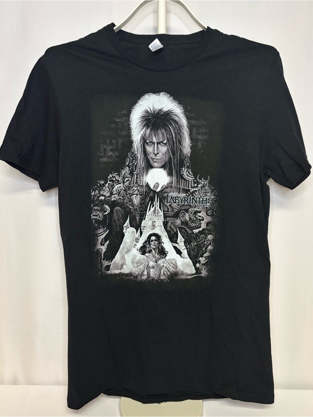 NWT Labyrinth Movie Graphic T-Shirt David Bowie Jareth Black Medium